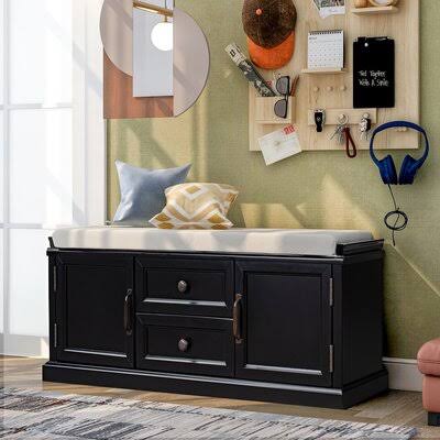 Black Storage Bench X10686