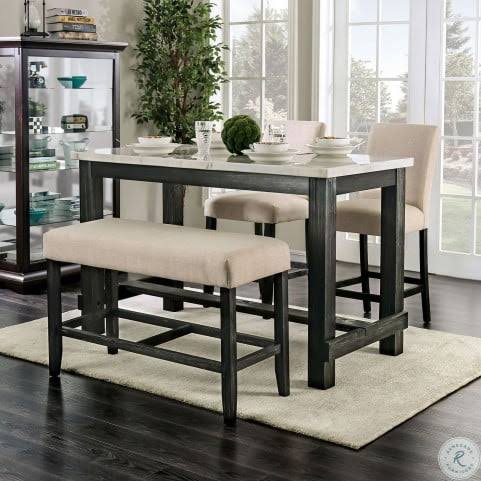 Ivory Counter Height Side Chair Set of 2 S352