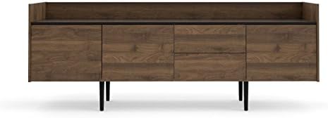 Walnut and Black 2 Drawer 3 Door Sideboard Cabinet K502508