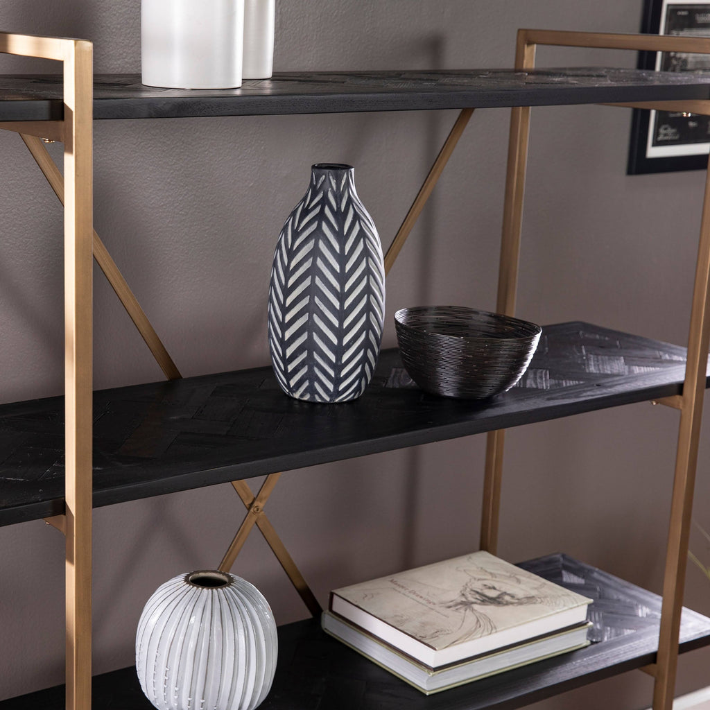 Black Wood Bookshelf S38995