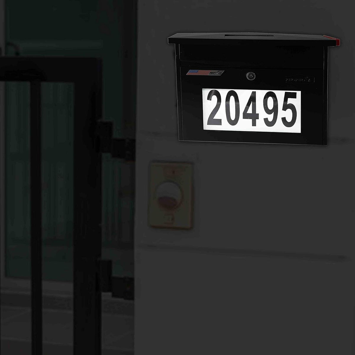 Black Wall Mount Locking Mailbox K886899