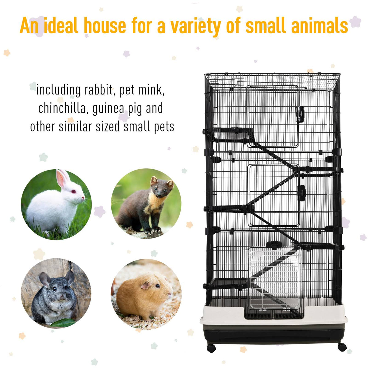 5-Tier Rolling Small Animal Cage S919