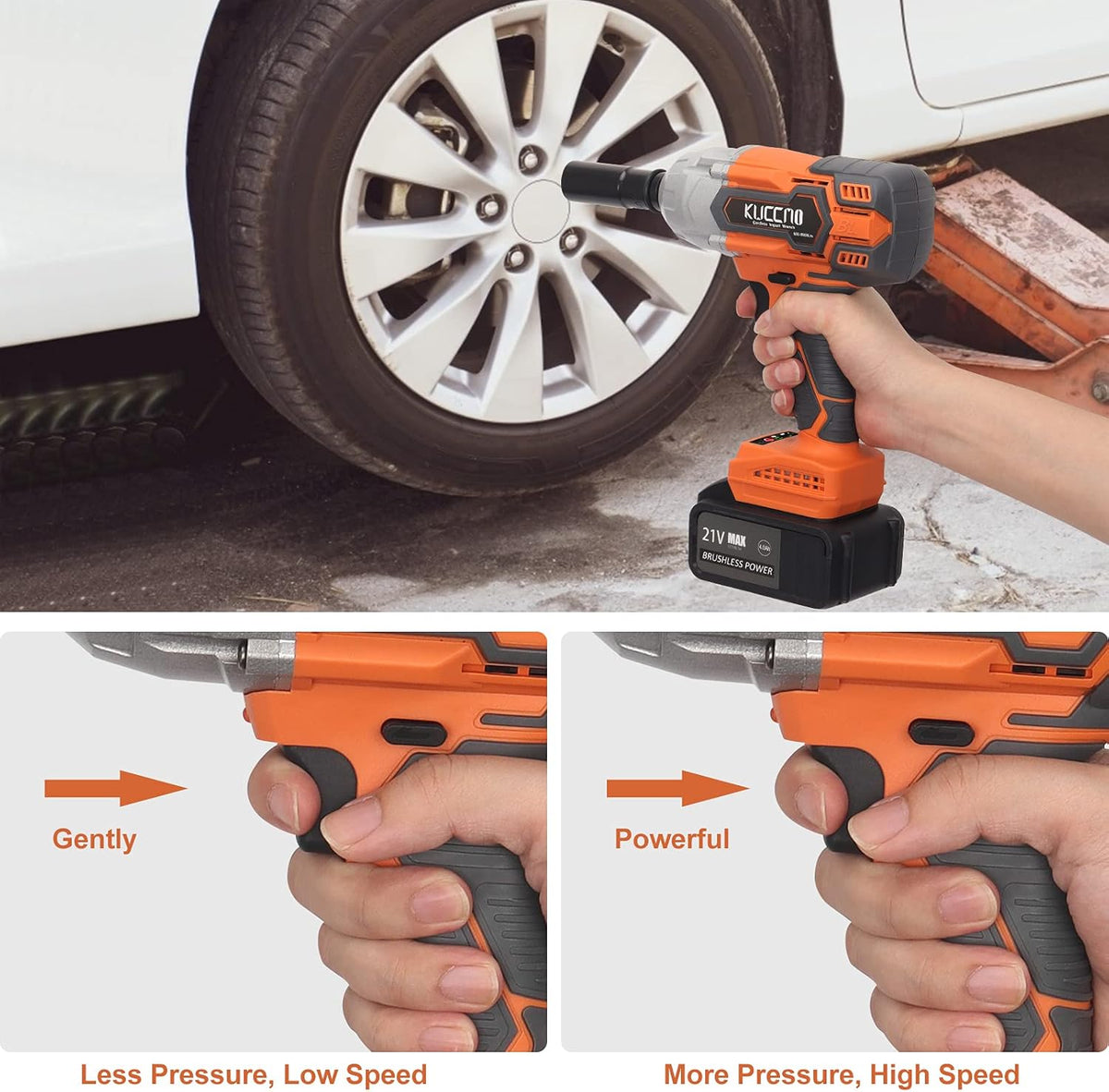 21V Cordless Impact Wrench Kit 4.0Ah Li-ion Battery M924