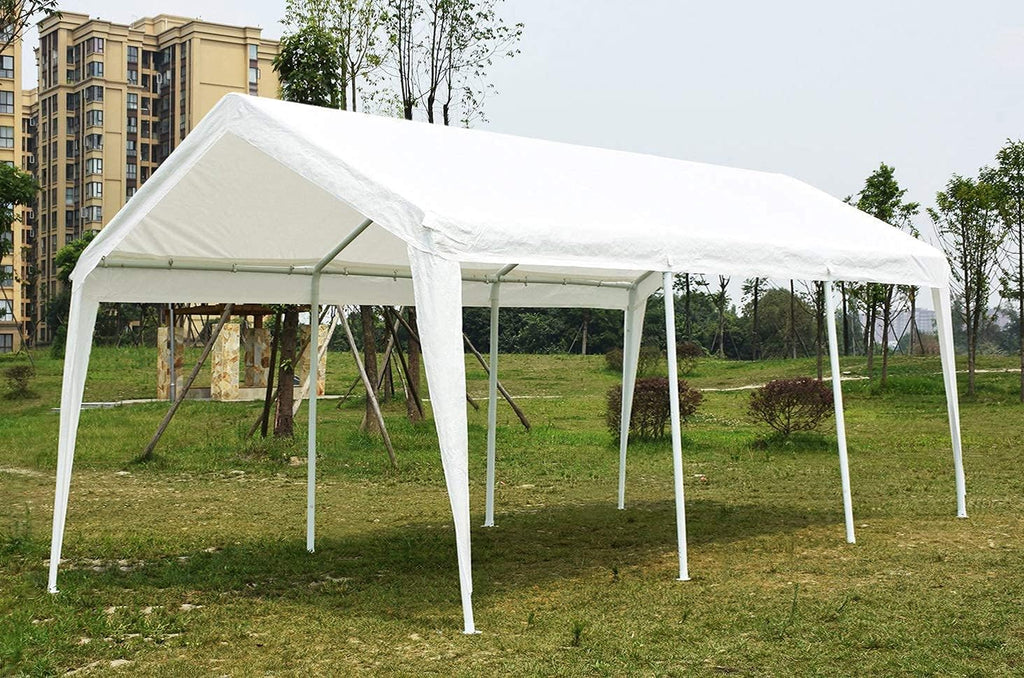10'x20' Heavy Duty White Carport G9364