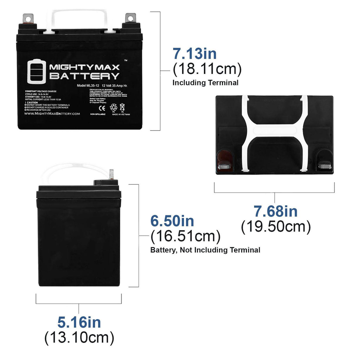 12V 35Ah Wheelchair Battery 2 Pack P974