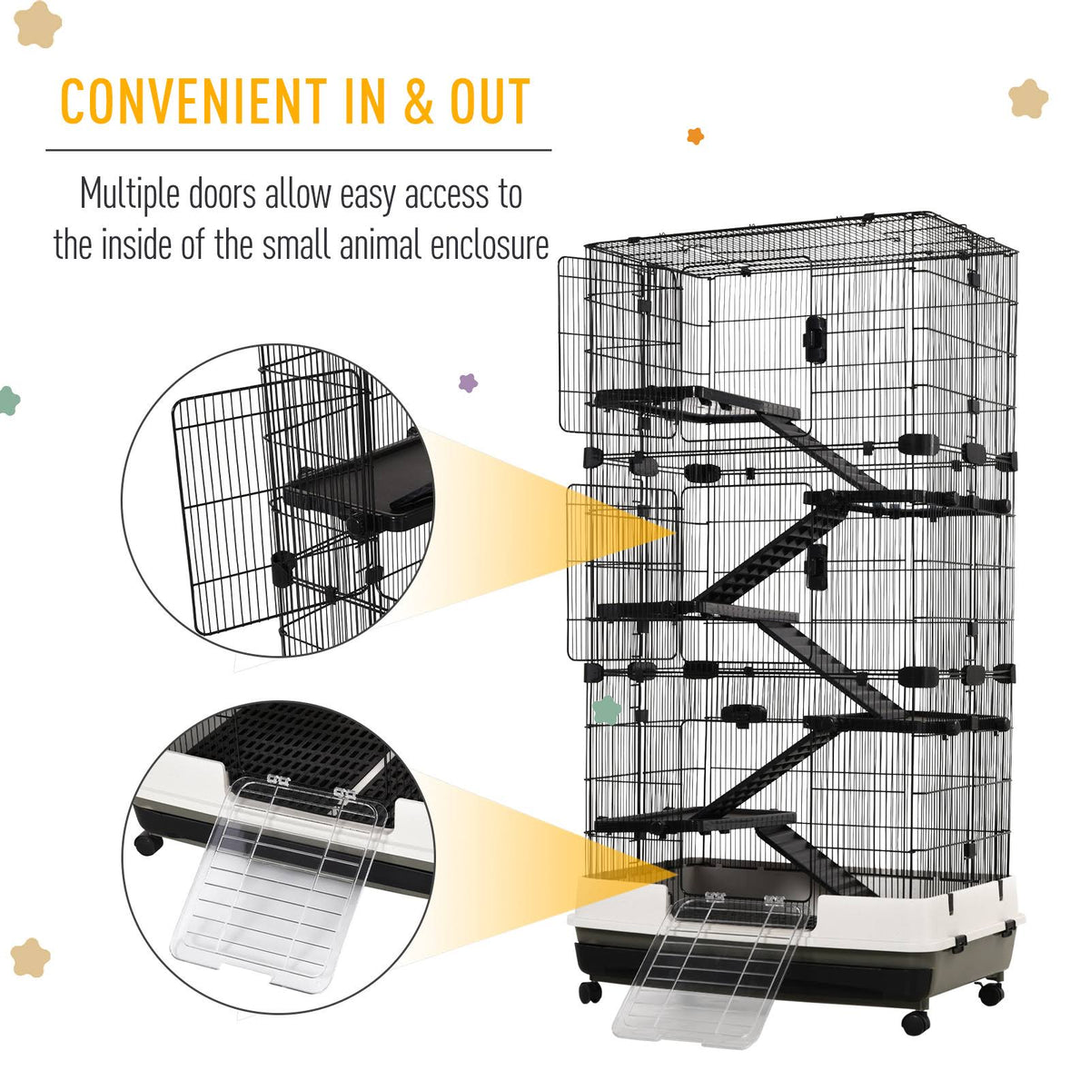 5-Tier Rolling Small Animal Cage S919