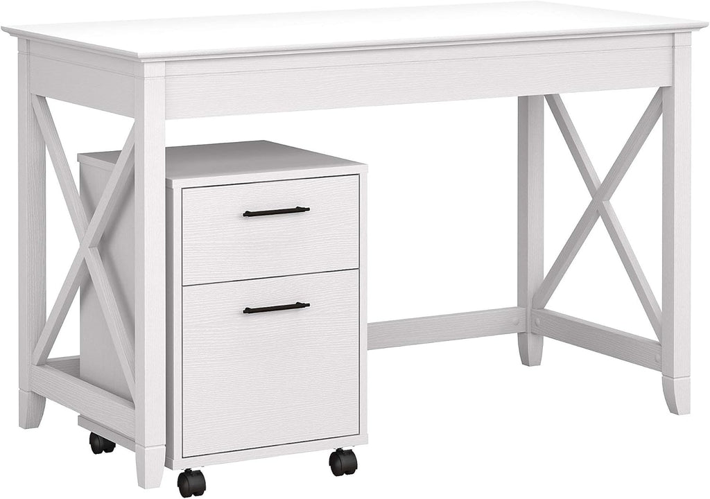 54W Computer Desk with Storage and 2 Drawer Mobile File Cabinet L268669