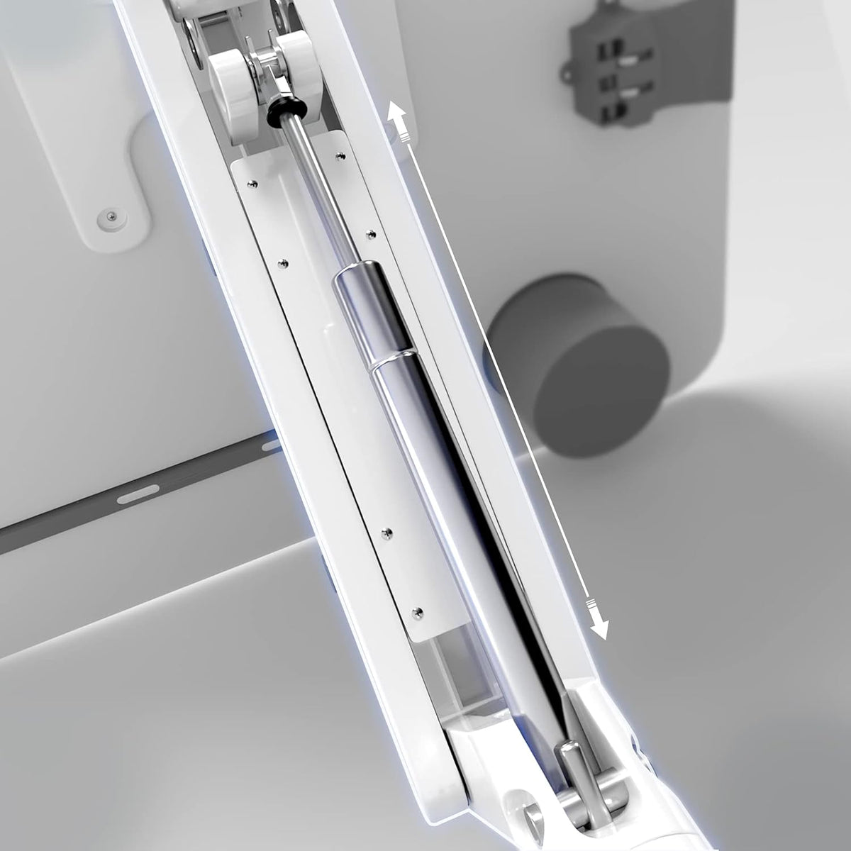 Pneumatic Height Adjustable Mobile Laptop Standing Desk D111