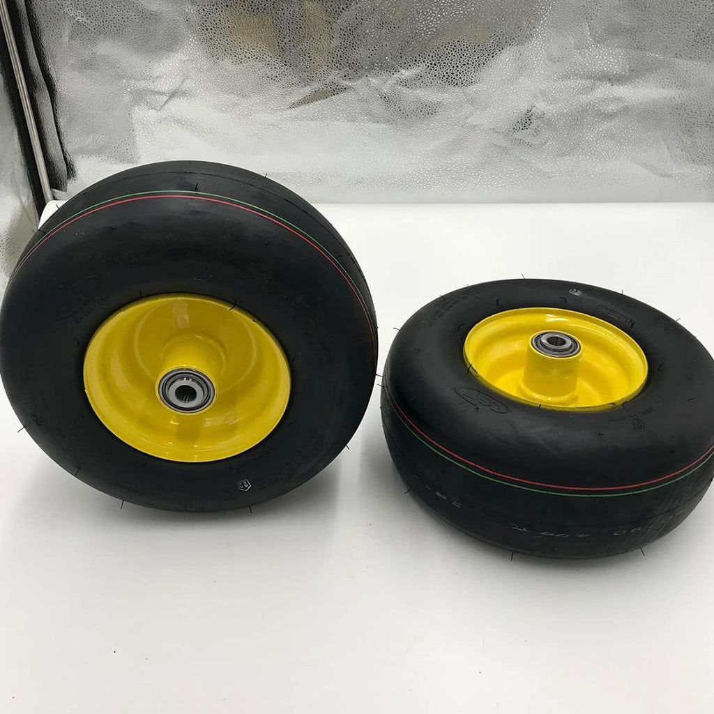 Set of 2 13x6.50-6 Smooth 5/8 Inch Axle Yellow Wheel P374488