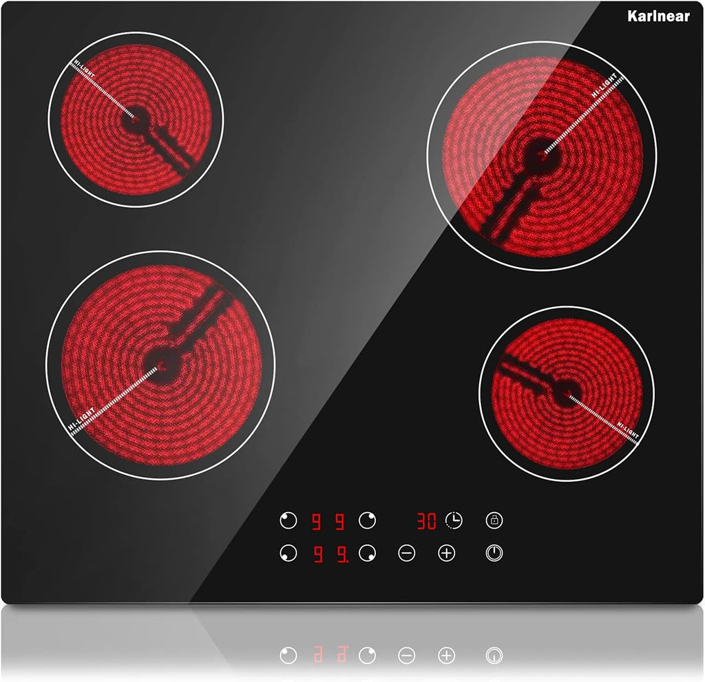 2 Burner 12 Inch Electric Radiant Cooktop 3200W F446