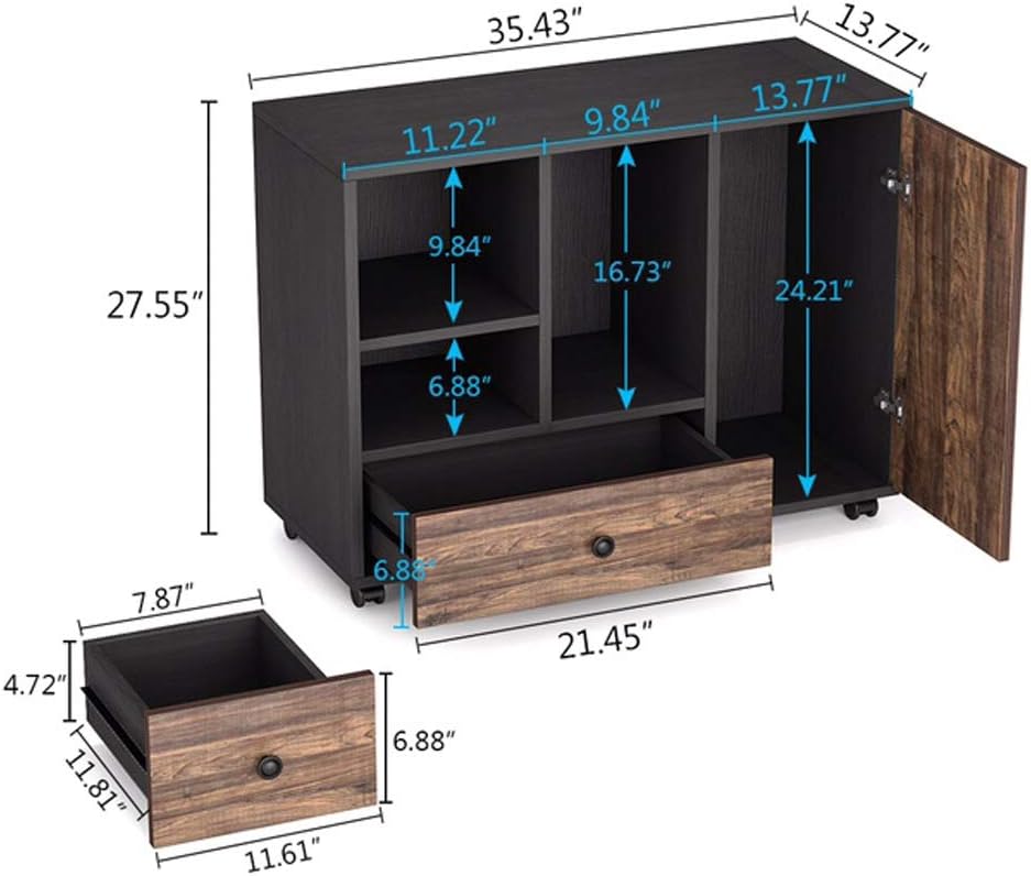 2 Drawer Mobile File Cabinet with Wheels Z4426