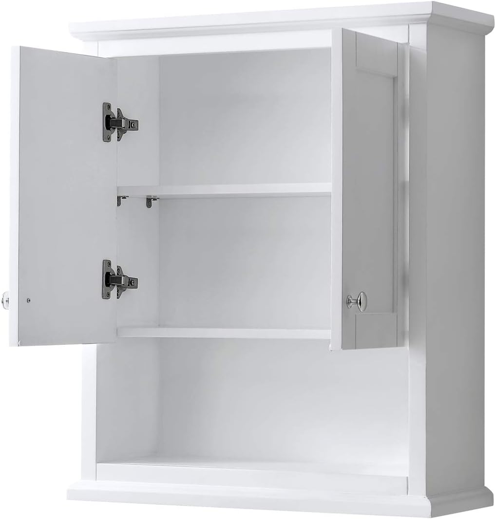 Wall-Mounted Bathroom Storage Cabinet in White U5496