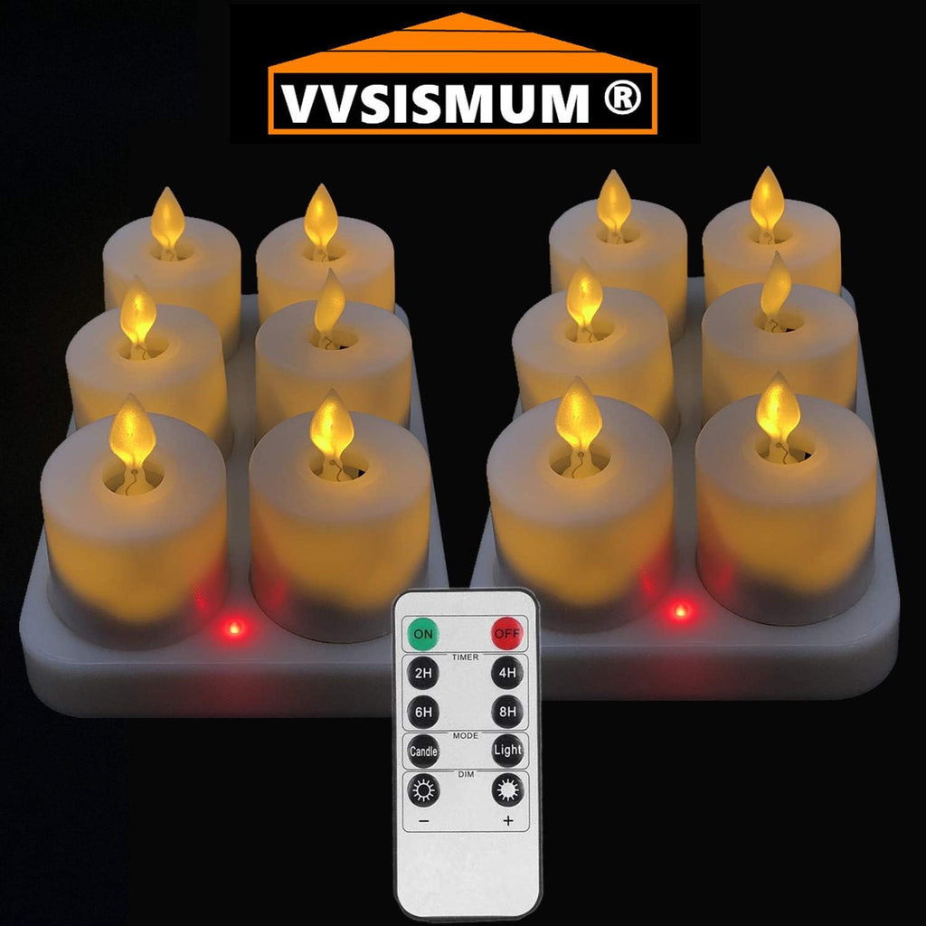 Rechargeable Led Flameless Candles with Remote & Timer A121
