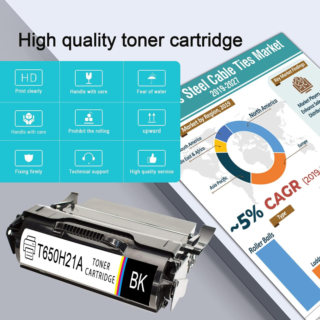 Compatible Toner Cartridge Replacement (3 Black) V480104