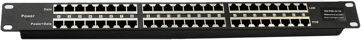 24 Port Passive PoE Injector with 48V 120W Power Supply Y8707