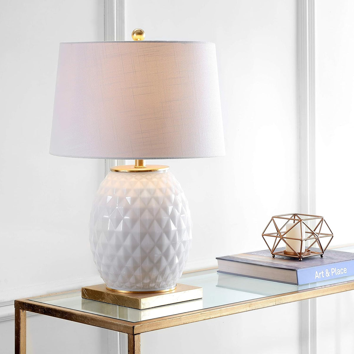 LED Glass Metal Table Lamp Q13925