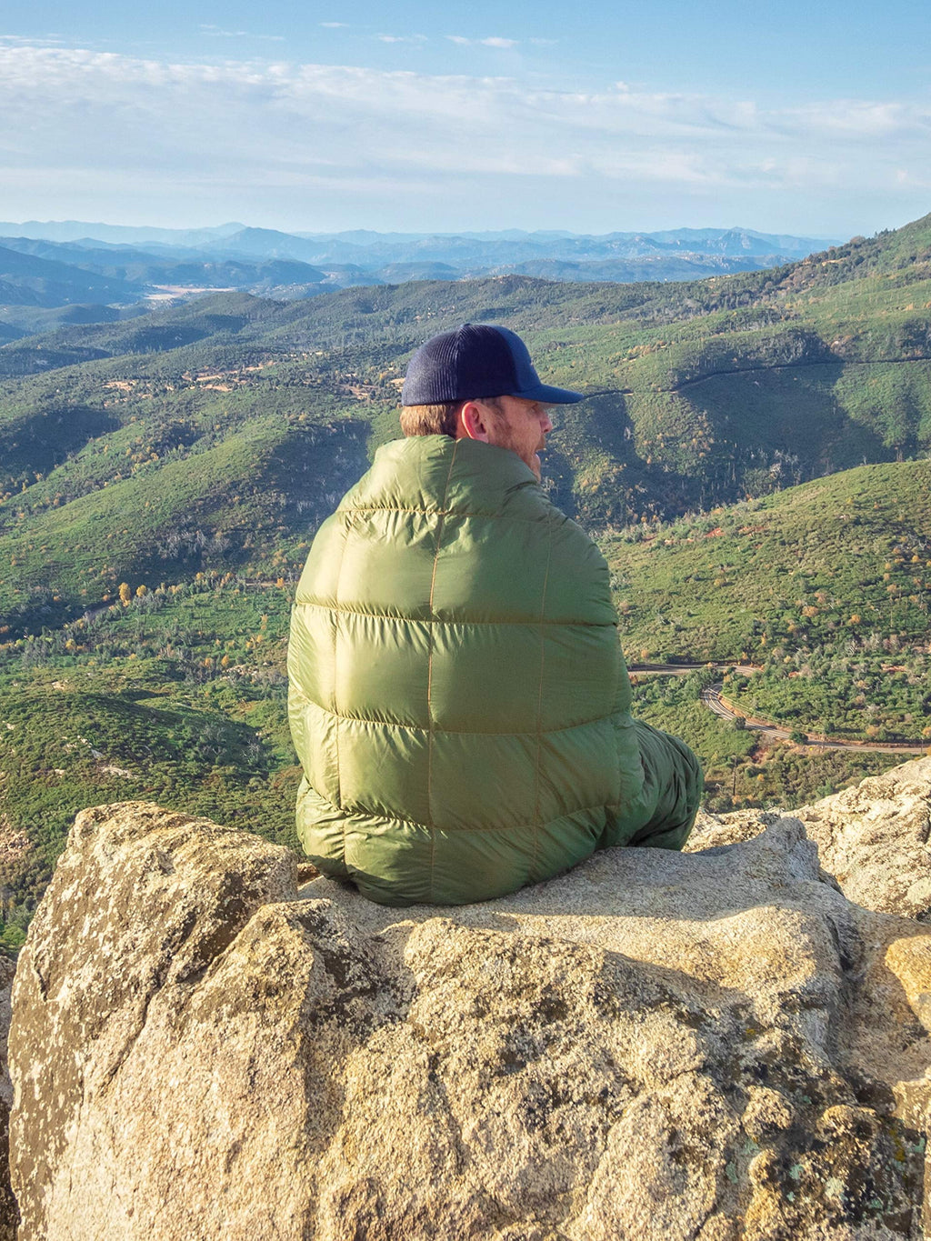 Down Camping Blanket - Packable Lightweight Warm 650 Fill Power Water-Resistant (Olive) M2587