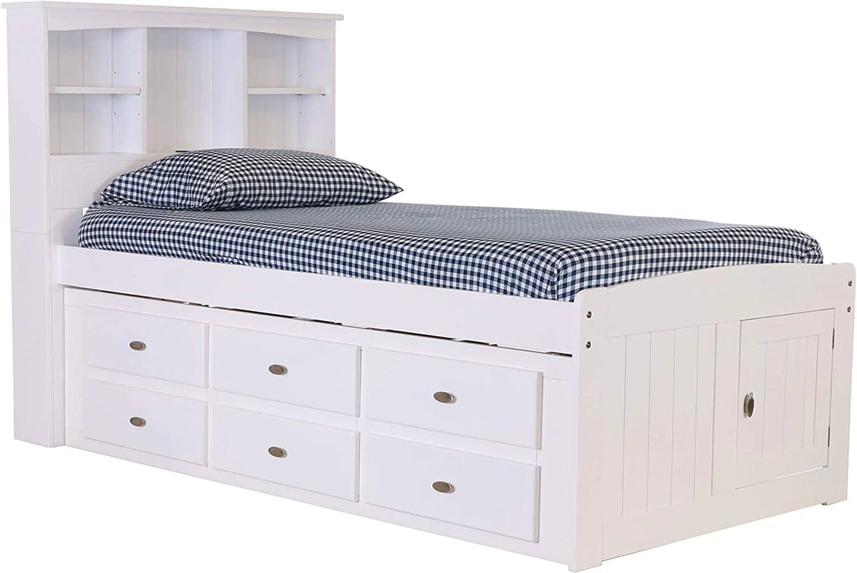 Full Size Bed Frame with Headboard and 6 Drawers K63260