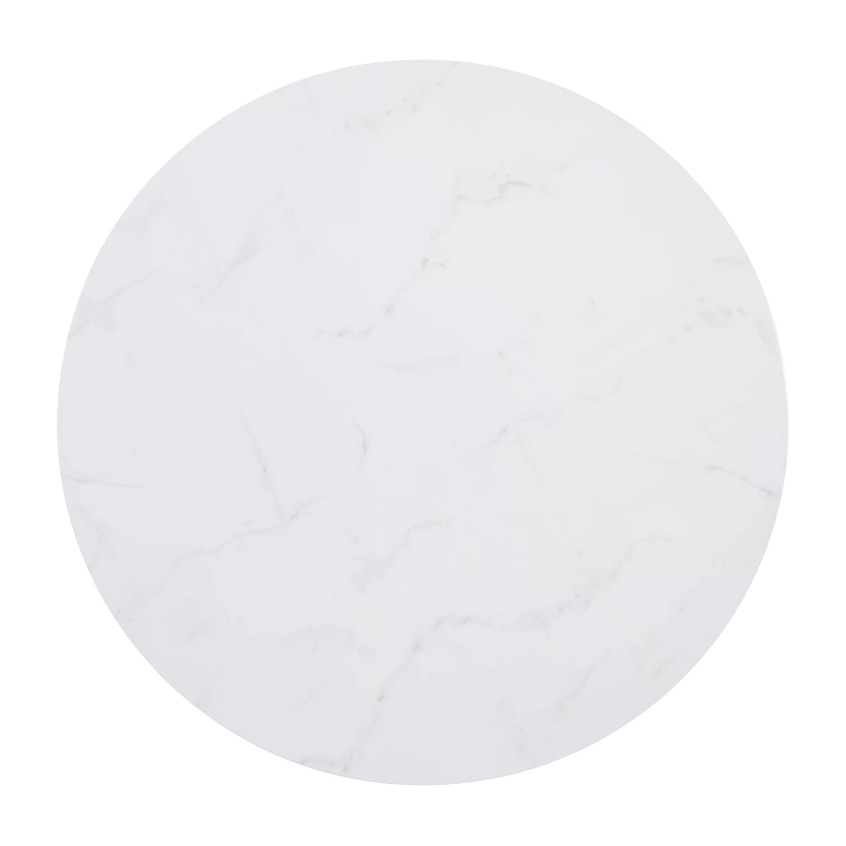 White Marble Finish Coffee Table with Matte Black Frame T55381