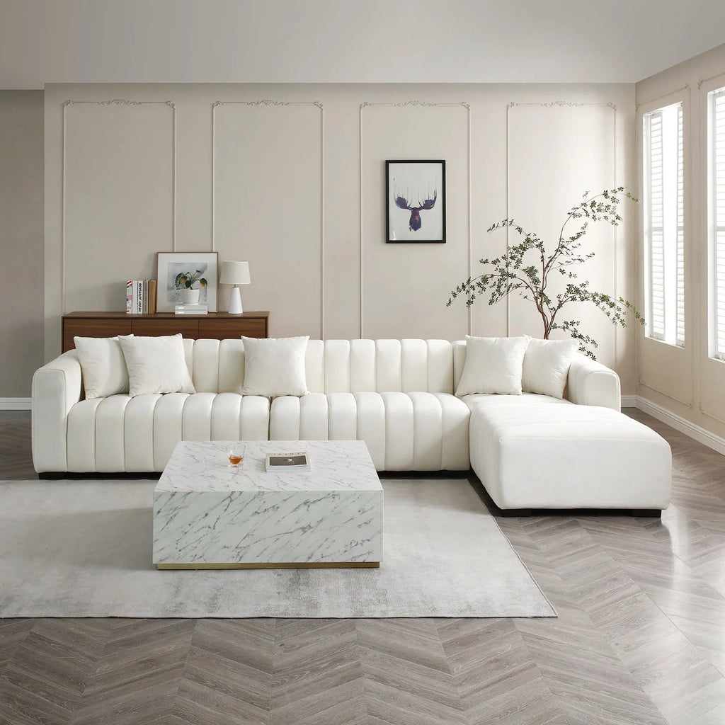 L-Shape Sectional Sofa with Right Chaise V26919