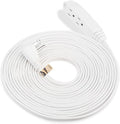 3 Prong Outlet Extension Cord Heavy Duty 25ft White 16 AWG F266