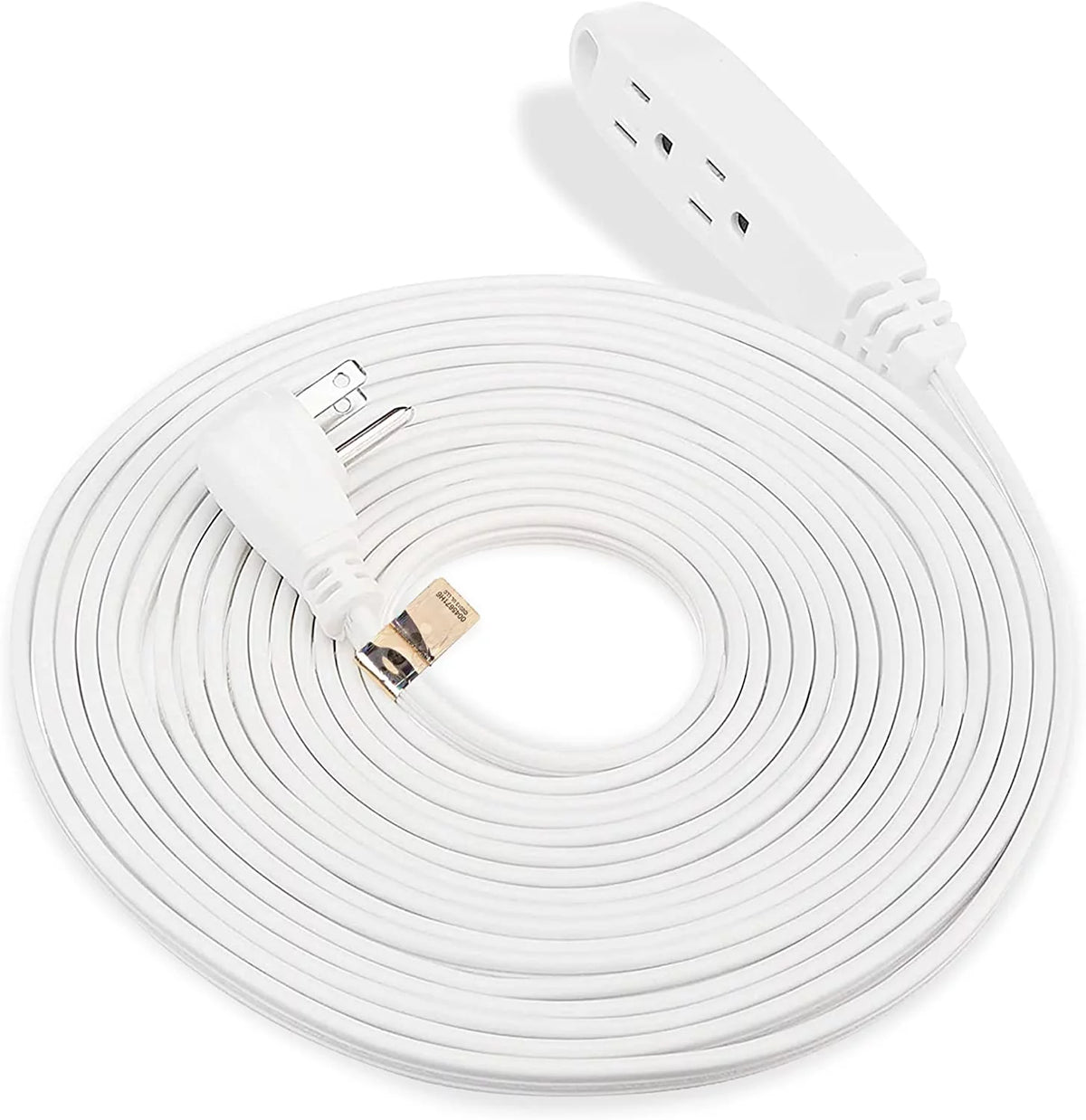 3 Prong Outlet Extension Cord Heavy Duty 25ft White 16 AWG F266