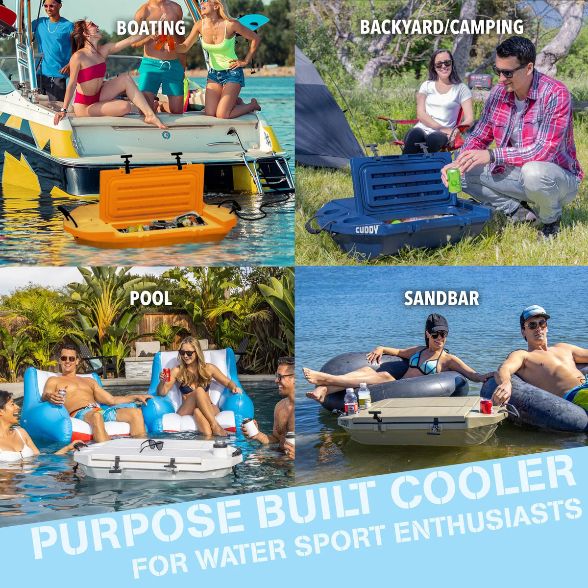 Floating Cooler and Dry Storage Vessel 40QT Navy C220