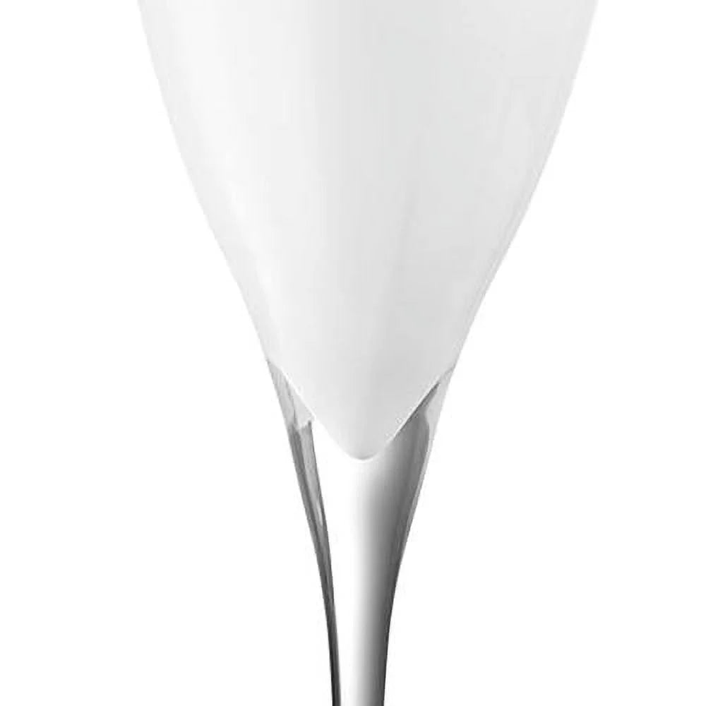 Champagne Flute Glasses Set Of 6 Crystal White 11 Oz Y1274