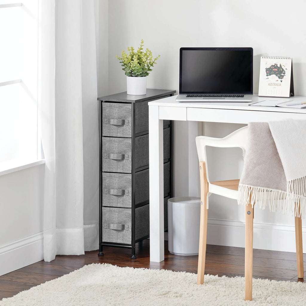 Narrow 4 Fabric Drawers Dresser Q222447