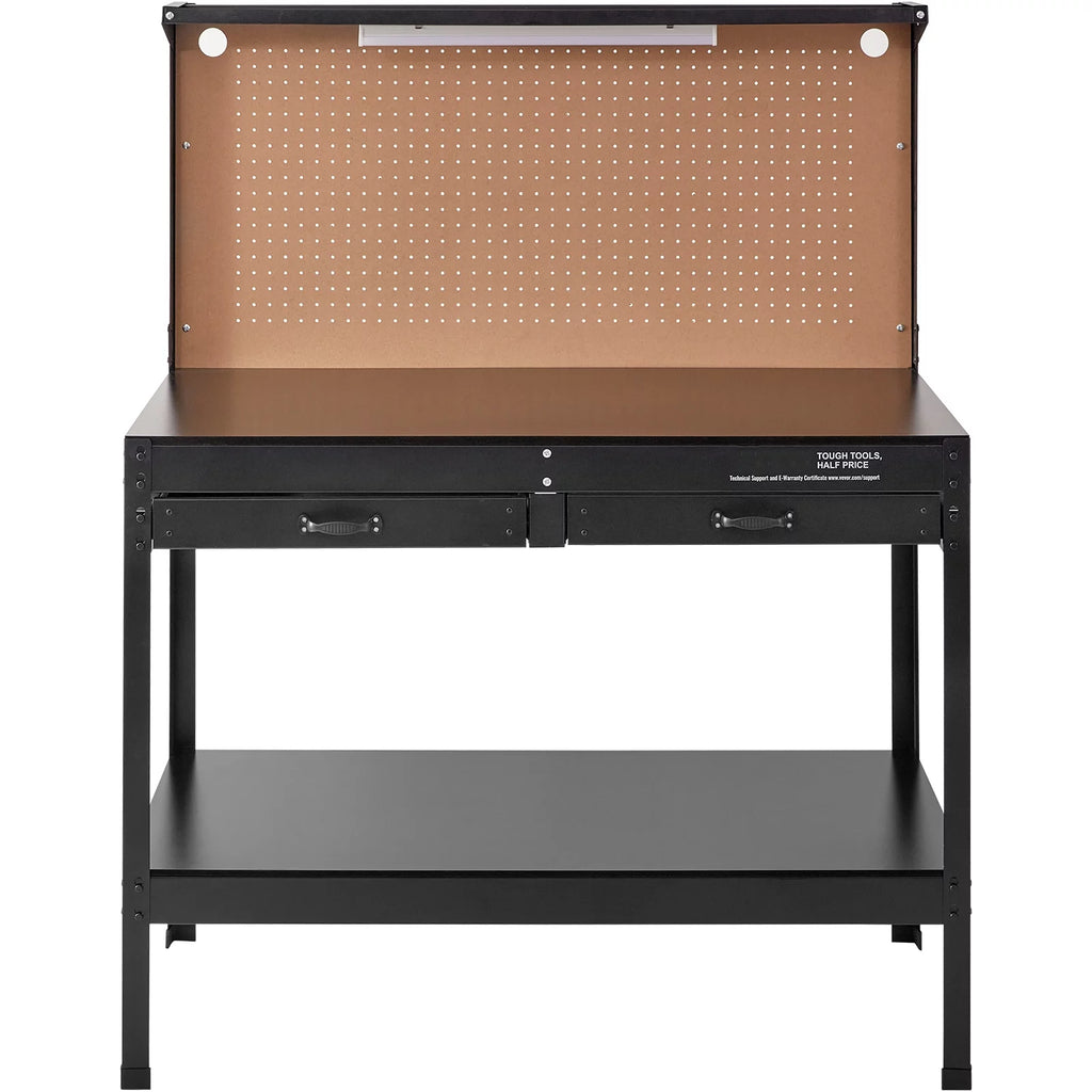 48x24" Steel Workbench with Pegboard and Power Outlets I291858