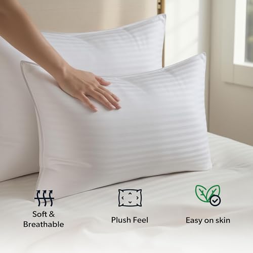 Down Alternative Cotton King Size Set of 2 Bed Pillows D799
