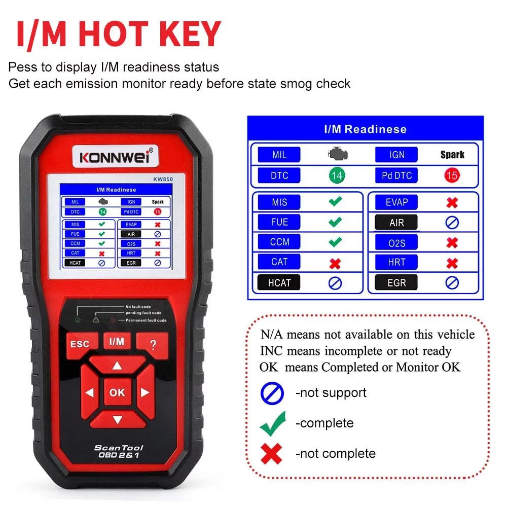 OBDII Scanner Code Reader Car Diagnostic Scan Tool Y661