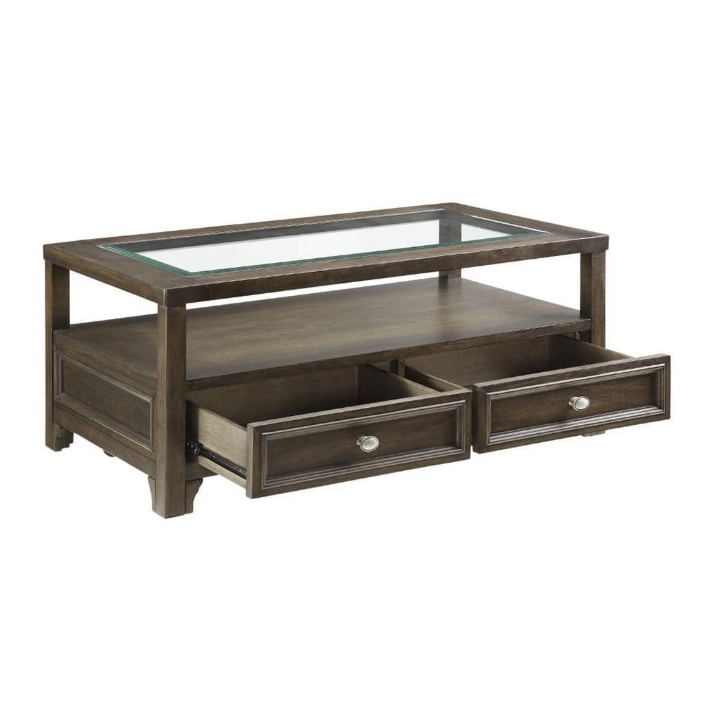Auburn Wood 2 Drawer Coffee Table G600094