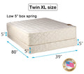 Twin Extra Long Mattress and Low Box Spring Set D30217