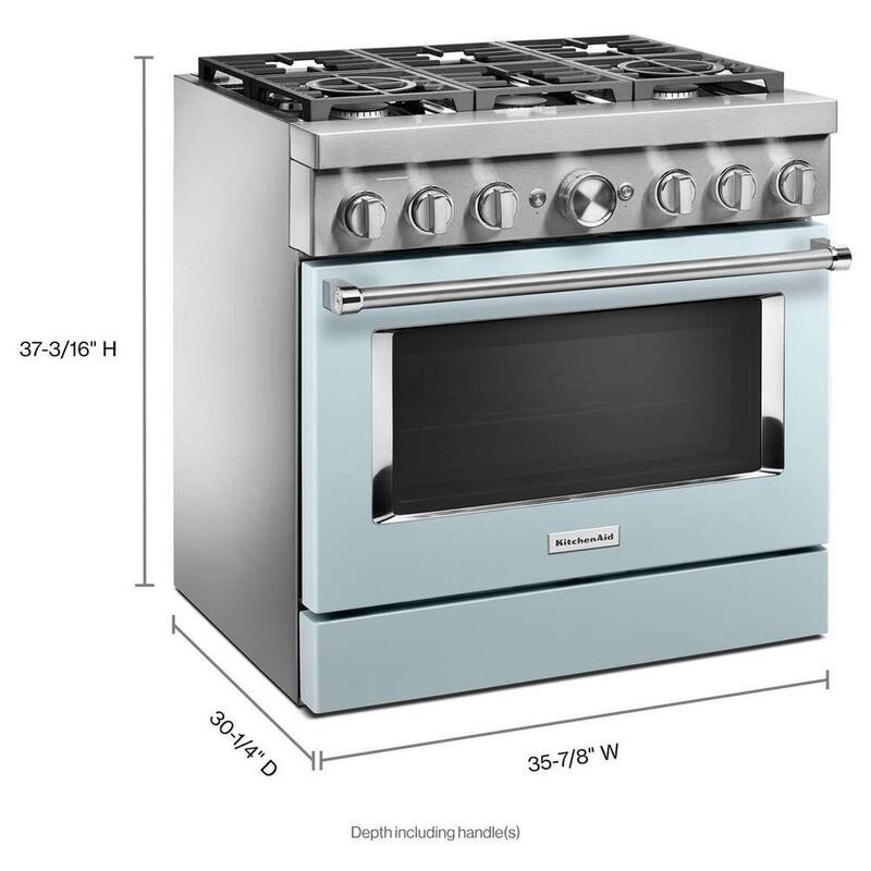 5.1 cu. ft. Dual Fuel Smart Range with 6-Burners in Misty Blue K435770