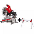 18V Lithium-Ion Brushless Cordless 12 in. Dual Bevel Sliding Compound Miter Saw Kit with Stand and Battery Q567602