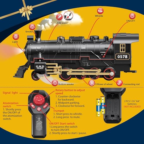 Rechargeable Electric Train Set with Lights and Sound O6131