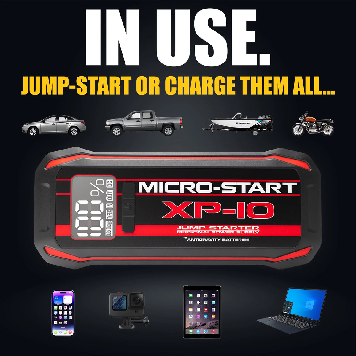 3000A 12V Lithium Jump Starter Portable Power Supply H89593