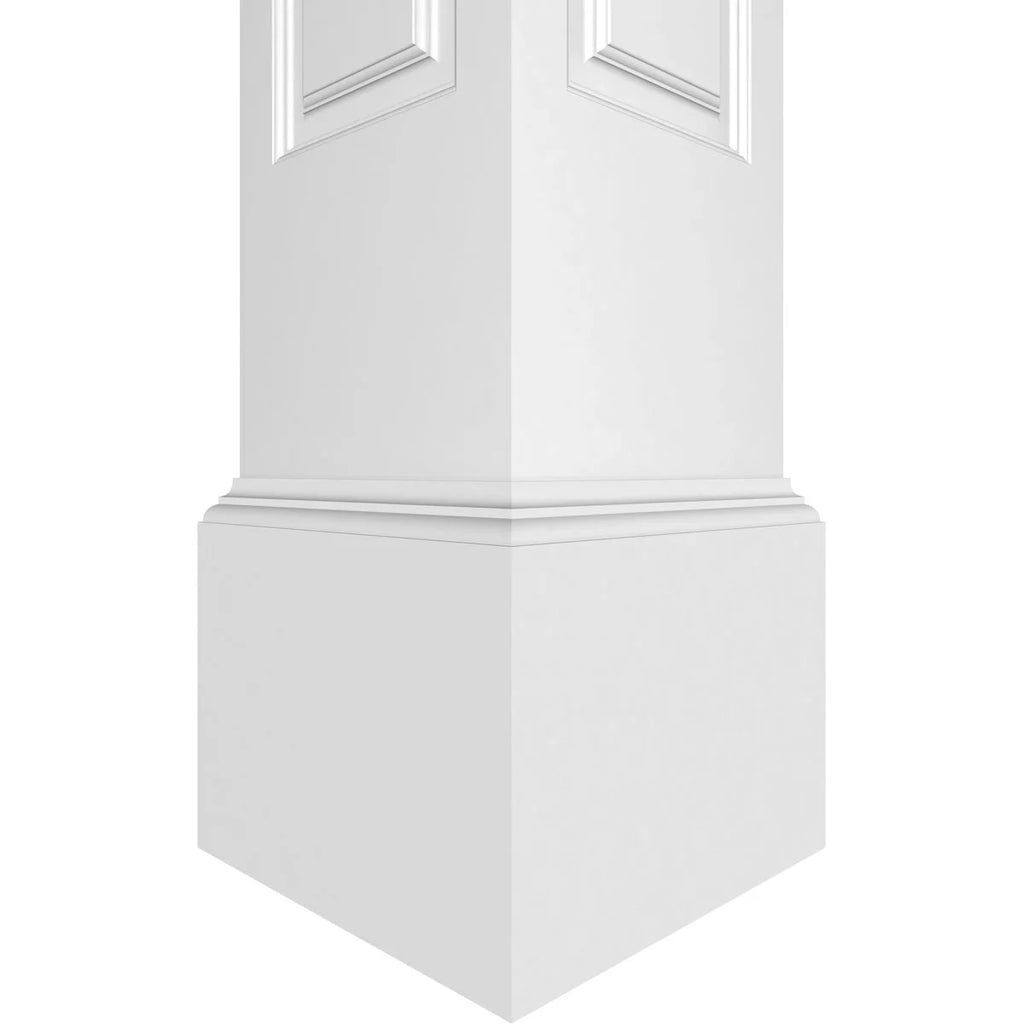 10"W x 9'H Square Non-Tapered Raised Panel PVC Column Wrap Kit S6990