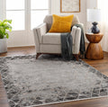 Gray Black 2' x 3' Area Rug Y56198