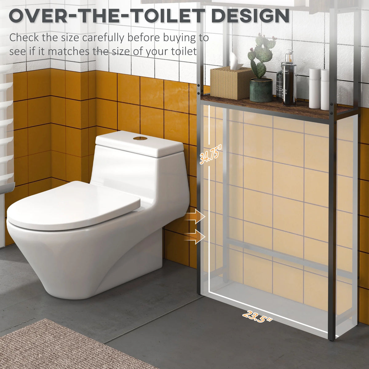 Over The Toilet Storage Cabinet with Shelf F525