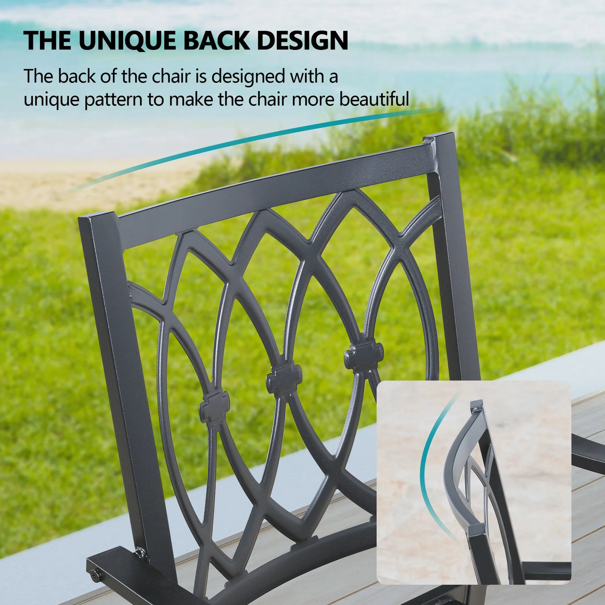 5 Pieces Outdoor Patio Dining Set with 4 Stackable Chairs O55200