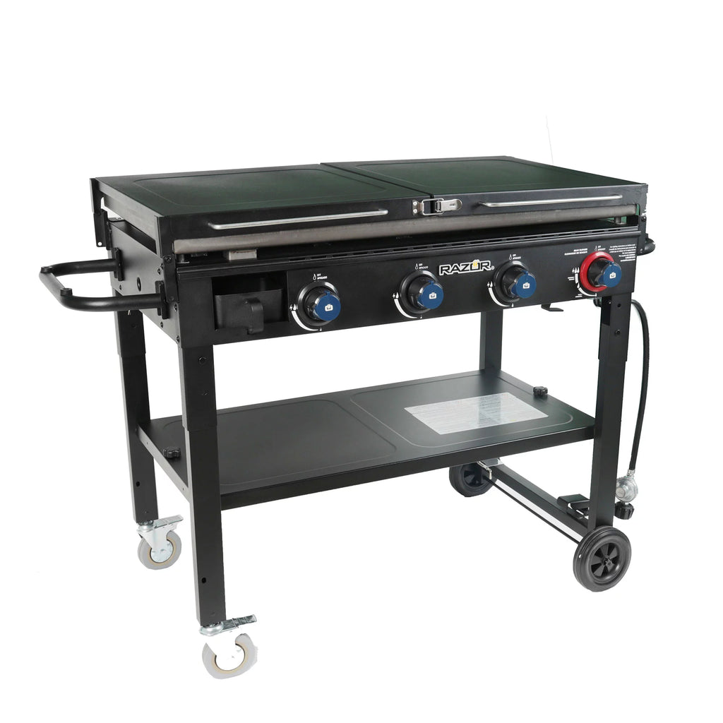 2 Burner LP Propane Gas Griddle with Folding Shelf T50983