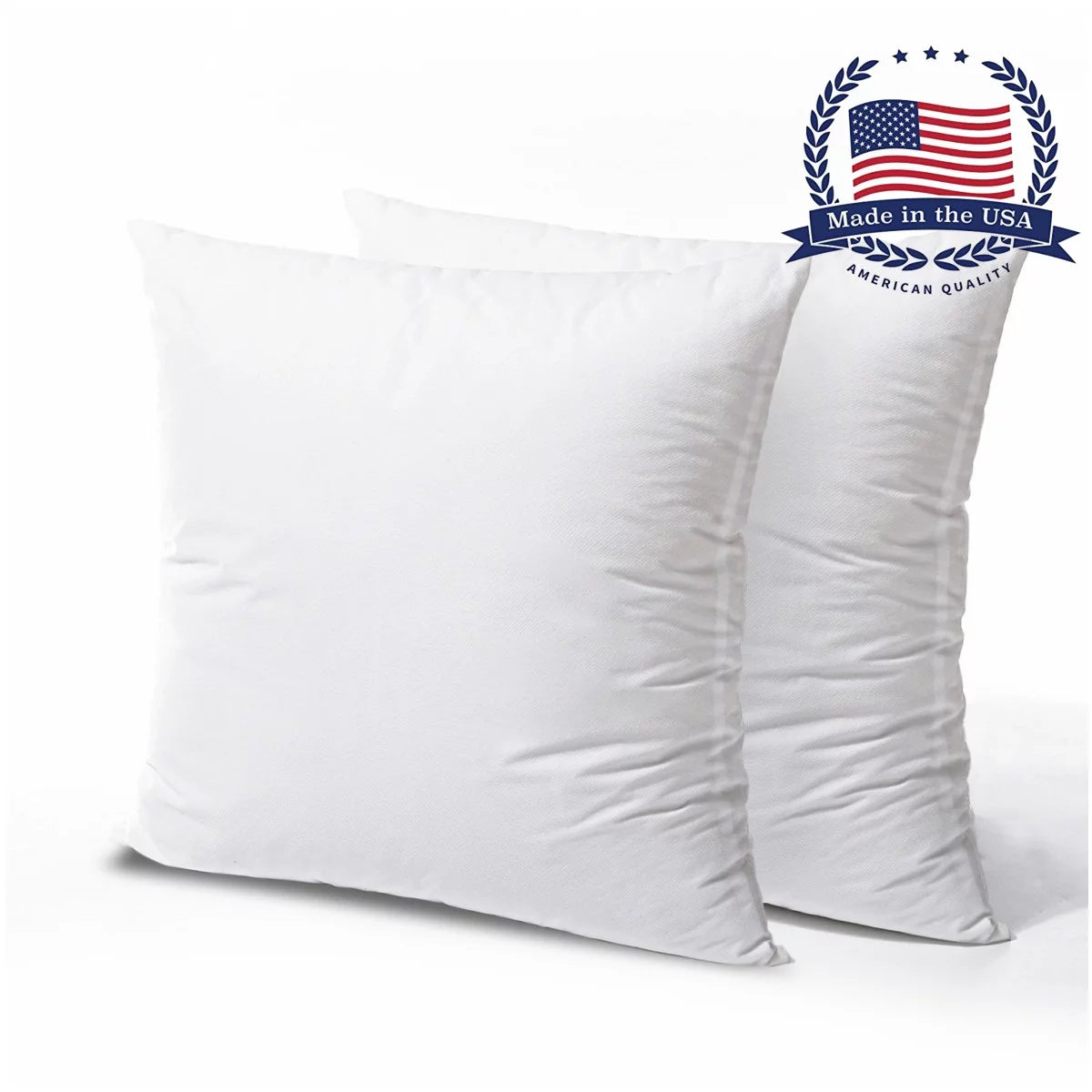 Hypoallergenic Square Throw Pillow Inserts, 2 Pack, 20 x 20 inches W32893