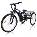 Electric Tricycle, 50 MI Long Range, 350W 36V 10AH Step-Thru, 3 Wheel Fat Tire, Black N38640
