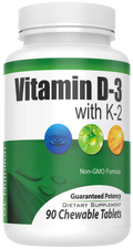 Vitamin D-3 2,000 IU + K2 90 Chewable Tablets M256