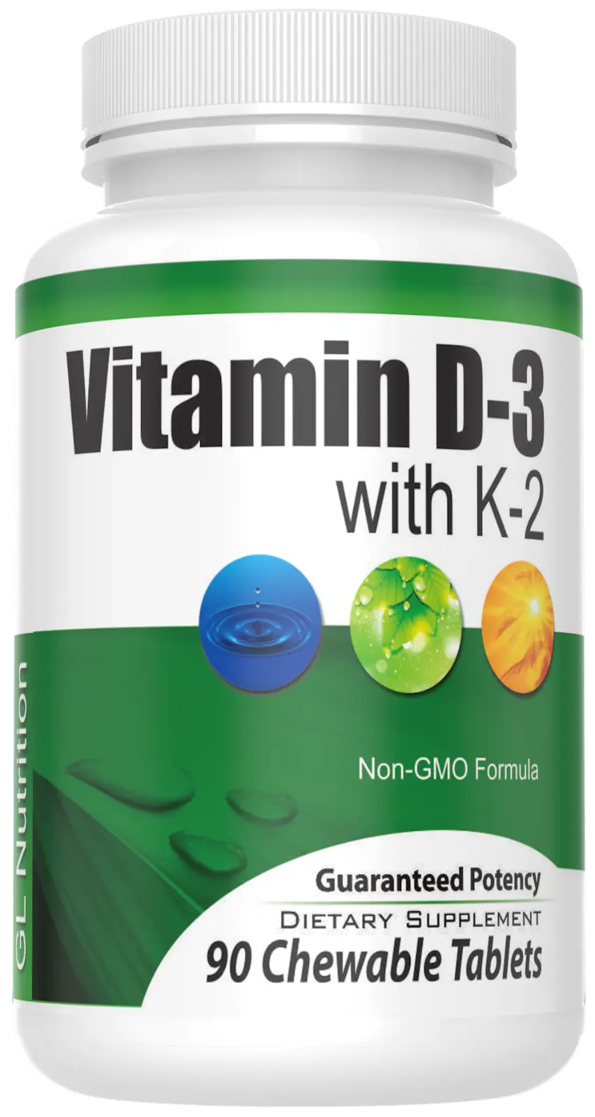 Vitamin D-3 2,000 IU + K2 90 Chewable Tablets M256