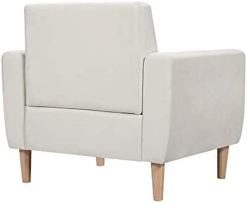 Gray Polyester Accent Chair with Toss Pillow V779213