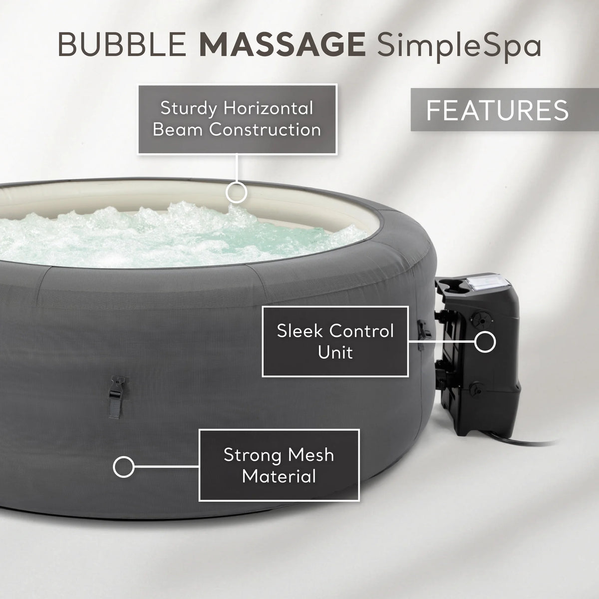 4 Person Inflatable Round Hot Tub Spa Q218
