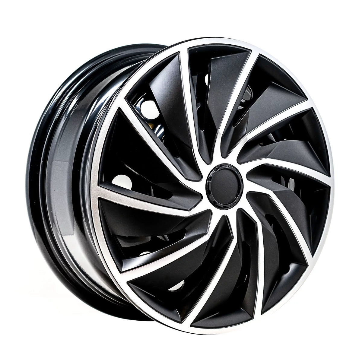 16" Silver & Black Wheel Covers, Set of 4 Y78237